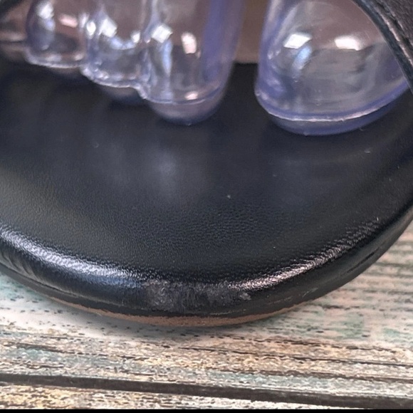 Franco Sarto Gabbey Slingback Sandals Womens 11M Black Leather Open Toe Dress - Picture 6 of 10